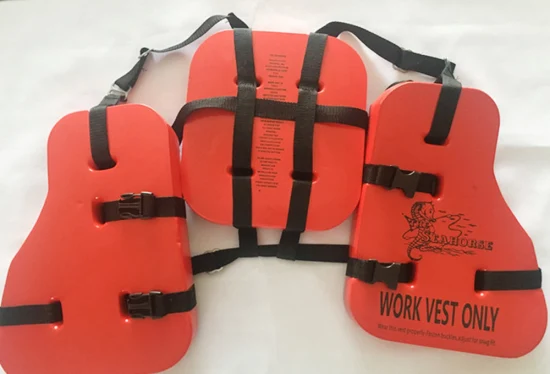 Vêtements de travail pour plate-forme pétrolière, équipement de sauvetage marin Persoanl, mousse de PVC Orange, gilet de sauvetage